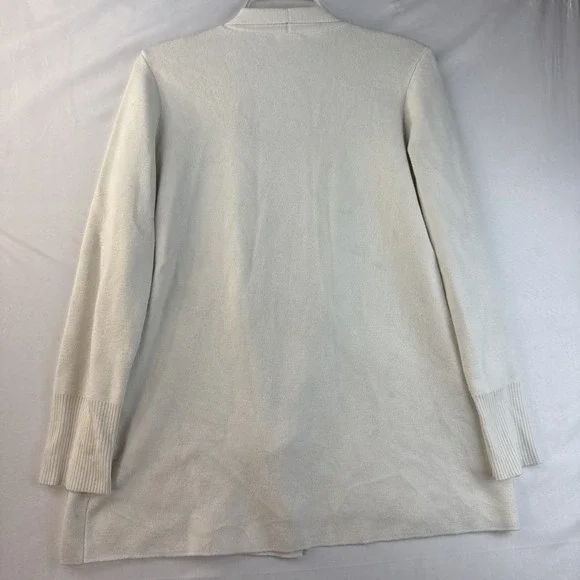 Cyrus Ivory Open Front Cardigan Womens M Button Cuff Lightweight Sweater - Picture 2 of 7